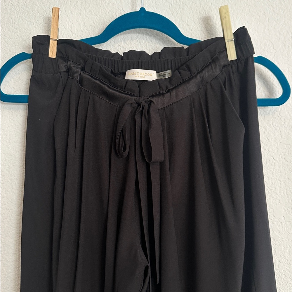 RAMY BROOK Allyn black silk pants M - Picture 6 of 16